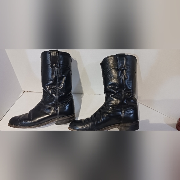 JUSTIN SZ 4 1/2 C Black Cowboy Boots - Picture 7 of 14